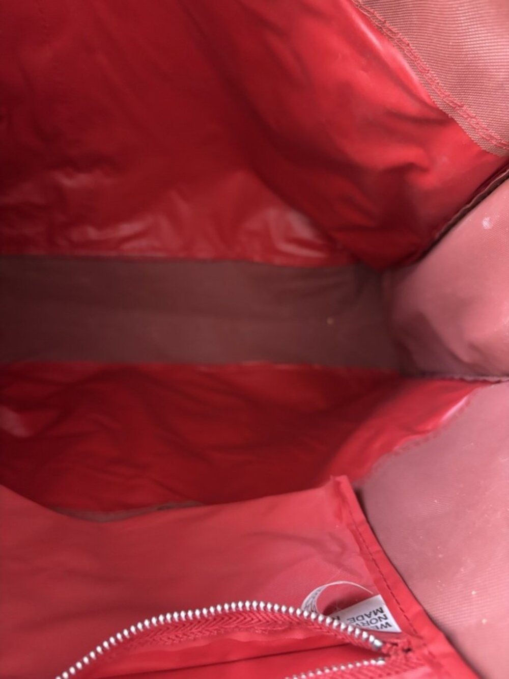 Vintage Red Needlecraft Knitting Needlework Crafts Project Tote Bag MCM - Picture 6 of 13